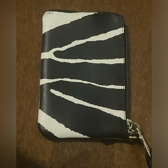 Coach Zebra Stripe Black and White Wallet - Picture 2 of 3